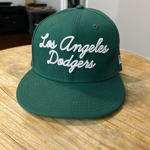 Green Los Angeles Dodgers snapback hat